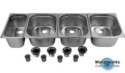 Remolque de camión de comida portátil con soporte de 4 compartimentos para fregadero de concesión 3L+1S  Foto 1 de 4