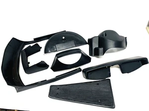 VESPA T5125 MK1 1985 TO 1992 ABS BLACK PLASTIC REPLACEMENT BODY WORK KIT - Picture 1 of 7