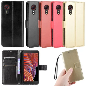 Leder Tasche Schutzhülle TPU Flip Case Cover für Samsung Galaxy Xcover 5 Phone # - Picture 1 of 16