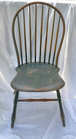 Antique New England Bow Back Windsor Chair Cover