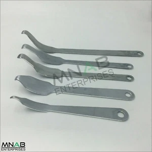 Un conjunto de 5 tipos de herramientas de instrumento veterinario ortopédico articulación de cadera retractores de cadera - Imagen 1 de 3