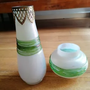 Art Nouveau opalescent glass vase Kralik ? Vetro Vaso art deco Jugendstyle - Foto 1 di 12