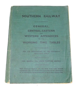 Calendario de trabajo del ferrocarril del sur Apéndice Centro Oriente y oeste 1934 - Imagen 1 de 5