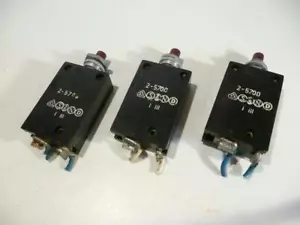 3 (2 x 12A, 1x 15A) VINTAGE ELECTRONICS ETA 2-5700 PANEL FUSE CIRCUIT BREAKERS - Picture 1 of 5