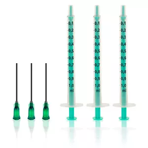 3 Stück Spritzen-Set Hobbyspritze mit stumpfer Nadel verschiedene Größe 1ml - Bild 1 von 8
