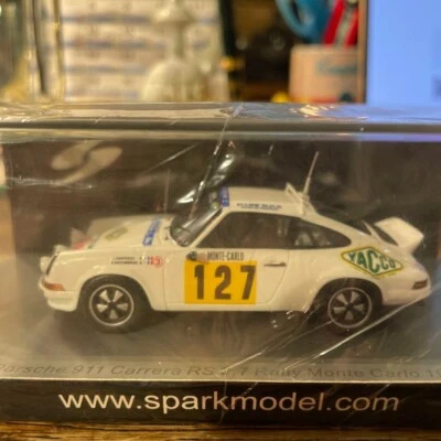 Modellino auto SPARK 1/43 Porsche 911 Carrera RS 2.7 n.127 Monte Carlo Rally ... - Immagine 1 di 4