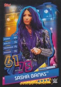 Karte 82 - Sasha Banks - Smackdown  - Slam Attax Reloaded (2020)