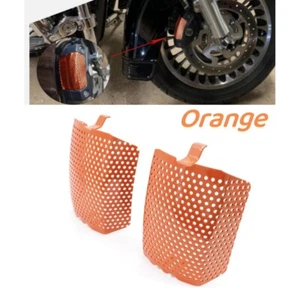 Orange Front Brake Caliper Insert Set Cover For Harley Street Glide FLHX 2006-up - Picture 1 of 11
