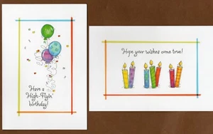 Set of 2 Current Inc. Birthday Greeting Cards/Notecards - Picture 1 of 3