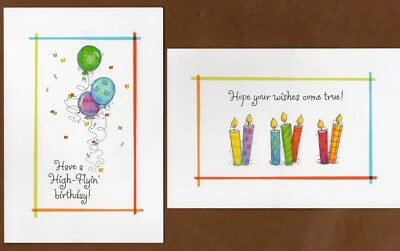 Set of 2 Current Inc. Birthday Greeting Cards/Notecards - Image 1 of 3