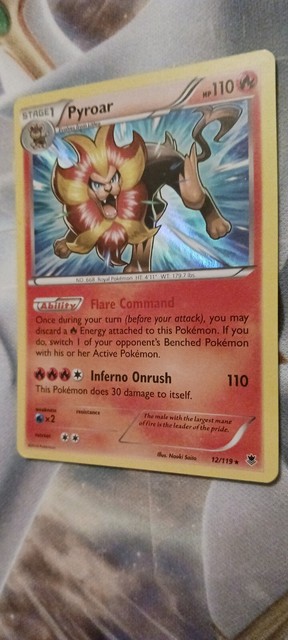 Pyroar 12/119 Phantom Forces Cosmos Holo Rare Light Play Pokemon DNA GAMES