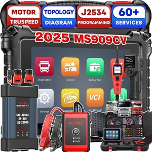 2025 Autel Maxisys MS909CV Diesel Diagnostic Heavy Duty Truck Commercial Scanner - Picture 1 of 18