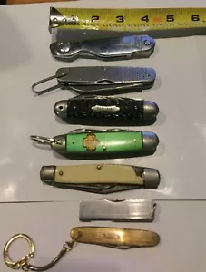 7 Vintage Antique Folding Pocket Knife Lot - Picture 1 of 11