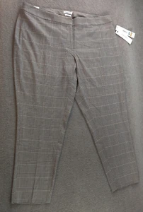 Calvin Klein Houndstooth Trouser Dress Pants Womans 16W Slim Fit (41x28) NEW - Picture 1 of 14