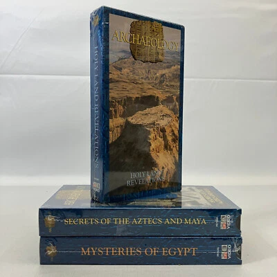 3 Time Life Archaeology SEALED VHS Lot Time Life Video Aztec Maya Egypt Holy - Image 1 of 4