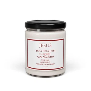 Scented Soy Candle, 9oz Design: JESUS...Rev 4:8 - Picture 1 of 14