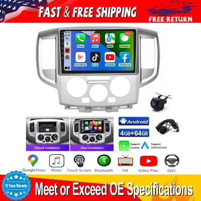 4+64G Android 13 Car Stereo Radio For Nissan NV200 2013-2019 GPS Wifi Carplay BT - Image 1 of 4