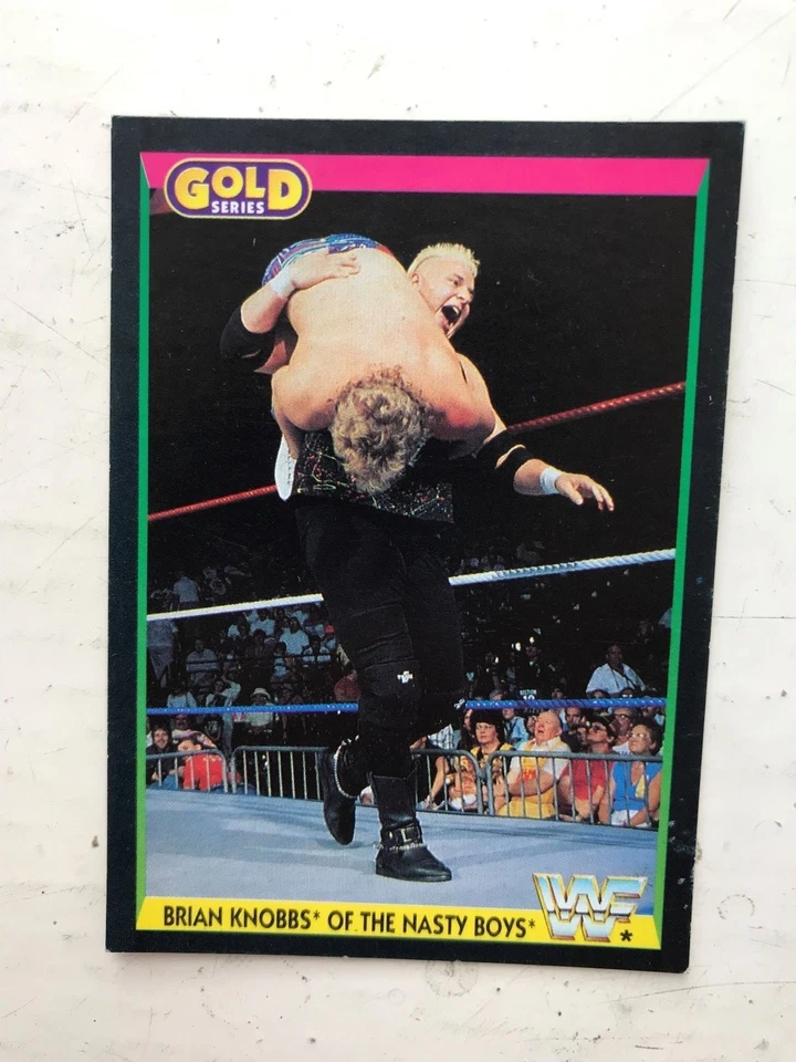 1992 WWF CLASSIC TRADING CARD GOLD SERIES- BRIAN KNOBBS #55 HASBRO WWE WRESTLING - Image 1 of 2