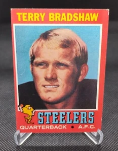 1971 TOPPS FOOTBALL #156 TERRY BRADSHAW ROOKIE CARD RC PITTSBURGH STEELERS HOF - Picture 1 of 5