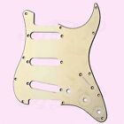 Pickguard Stratocaster SSS Aged White 72 +, 3ply 11trous