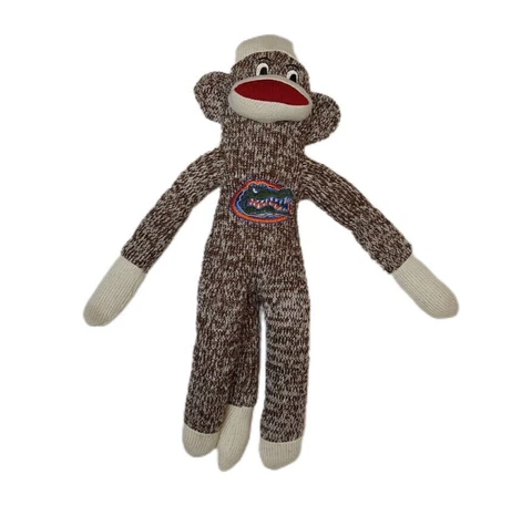 University of Florida Gators Plush Sock Monkey Embroidered Logo Cover