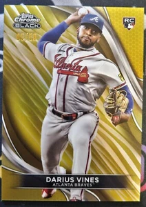 2024 TOPPS CHROME BLACK DARIUS VINES GOLD RC /50 ATLANTA BRAVES #24 - Picture 1 of 3
