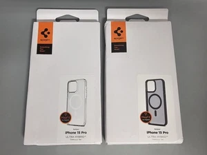 Spigen iPhone 15 Pro Case | Ultra Hybrid | Frost Clear | ACS06719 & Frost Black - Photo 1 sur 11