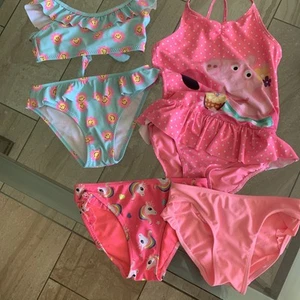 Mädchen Badeanzug Peppa Pig /Bikini Power Flower/ 2 Badehosen H&M Gr 122/128 - Bild 1 von 7