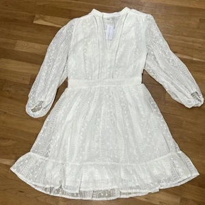 NWT Baltic Born Harmony Embossed Off White Dress, Cottage, Wedding, Large L - Picture 1 of 4