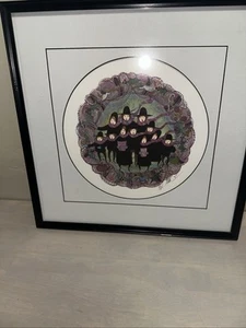 P Buckley Moss Enmarcado Firmado Joy To The World Carolers 1992 con Certificado Autenticidad - Imagen 1 de 5