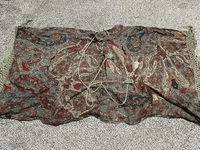 RALPH LAUREN DENIM & SUPPLY Paisley Floral Tunic Fringed Ends Women’s M/L - Image 1 of 4