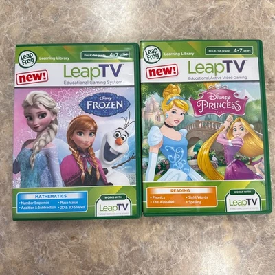 Leap Frog Leap TV Disney Princess & Frozen Educational Video Game 4-7 Years - Image 1 of 3