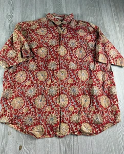 Camisa floral Orvis para hombre manga corta botón delantero talla grande hawaiana - Imagen 1 de 8