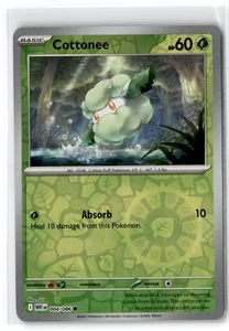 2025 Scarlet & Violet Series - White Flare Cottonee #4 Common Reverse Holo - Foto 1 di 2
