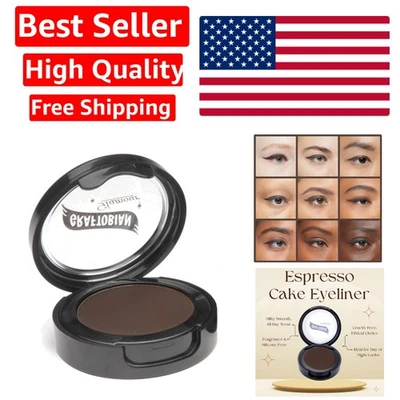 Luxury Espresso Brown Cake Eyeliner - Smudge-Resistant & Effortlessly Removed - Image 1 of 4