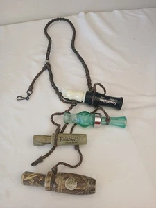 Group Of 4 Wild Life Call (3) Duck (1) Goose (1) W/cord Attachment - Picture 1 of 11