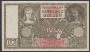 Netherlands 100 Gulden 1942 XF P. 51, Banknote, Circulated - Picture 1 of 2