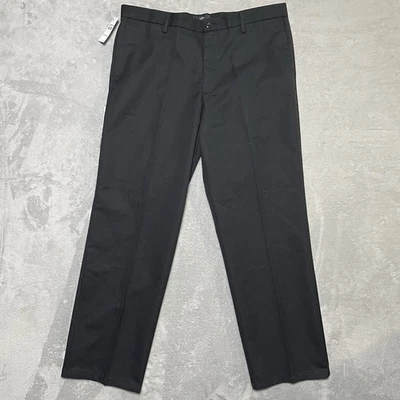 Pantalones Dockers Signature para Hombres 38x32 Calce Recto D2 Negros con Rayas Blancas - Nuevos con Etiquetas Foto 1 de 4