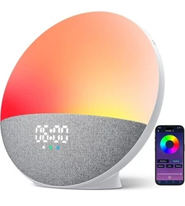 wake up light Sunrise Alarm Clock with sound Machine for Heavy sleepers - Picture 1 of 6