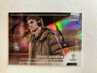 2021-22 Topps Stadium Club Chrome UEFA BRENDEN AARONSON Sepia Prizm /75 SP #15 - Image 1 of 2