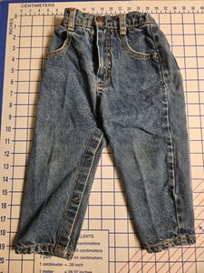 Jeans Vintage Baby Guess 24 Meses Azul Denim Hecho en EE. UU. Años 90 Piernas A Presión Elásticas  - Imagen 1 de 9