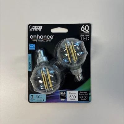 Feit Electric Enhance 60W LED Bulbs E12 Dimmable 2-Pack - Image 1 of 4