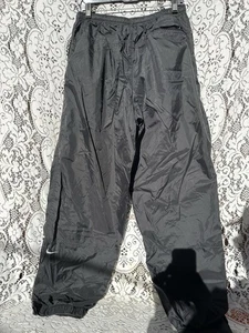 Vintage Y2K Nike Track Windbreaker Hose Schwarz Herren Large Gefüttert Swish - Bild 1 von 14