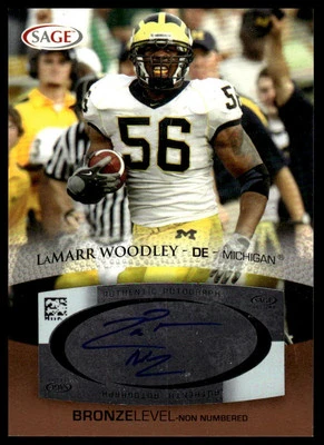 2007 SAGE #A61 LaMarr Woodley Autographs Bronze - Image 1 of 2