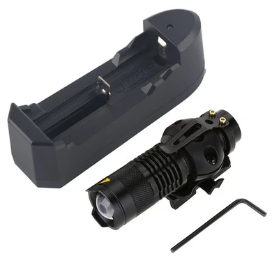 Outdoor Telescopic LED Taschenlampe Fackel Für Helm Ladegerät Kit| - Bild 1 von 4