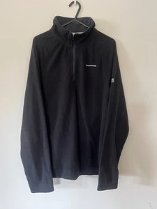 Craghoppers Men's Half Zip Fleece Top Size Medium Black Outdoors Camping - Picture 1 of 8
