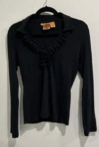 Tory Burch long sleeve shirt M with Ruffles in front  - Picture 1 of 6