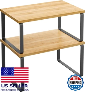 SONGMICS Juego de Estantes de Contador de Cocina de 2 Piezas, Estante de Especias Apilable, Ampliable Met - Imagen 1 de 7