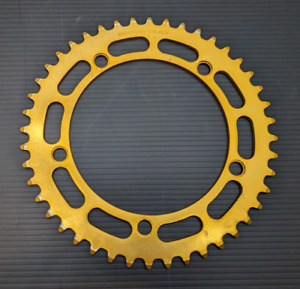 Gold Shimano 44t chainring 110 BCD 1/8 chain BMX HUTCH Old School