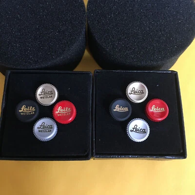 Concave Soft Shutter Release Buttons Red Gold Silver Black for Leica, 11mm, 8pcs - Image 1 of 4